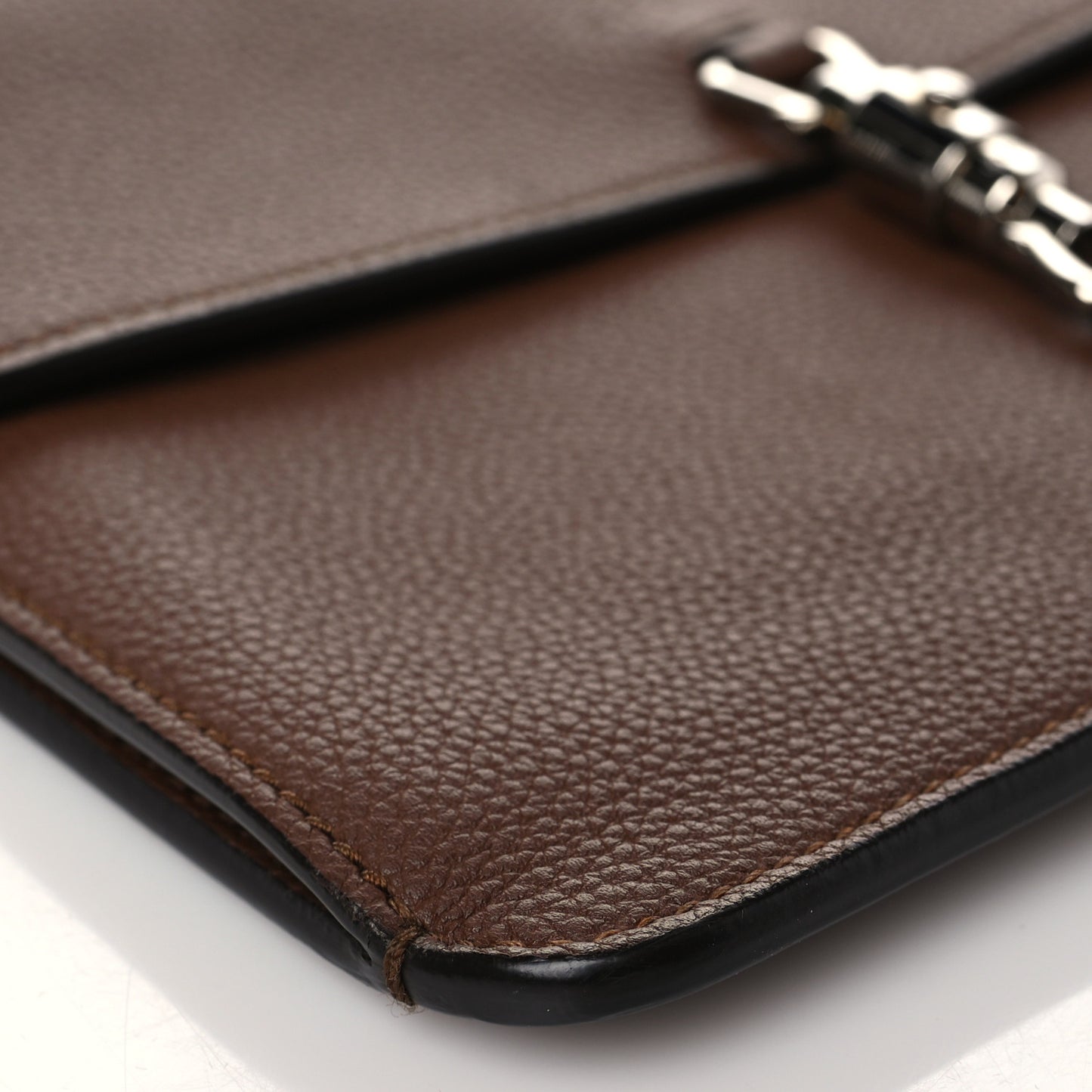 Grand Prix Calfskin Jackie Convertible Shoulder Bag Nut Brown
