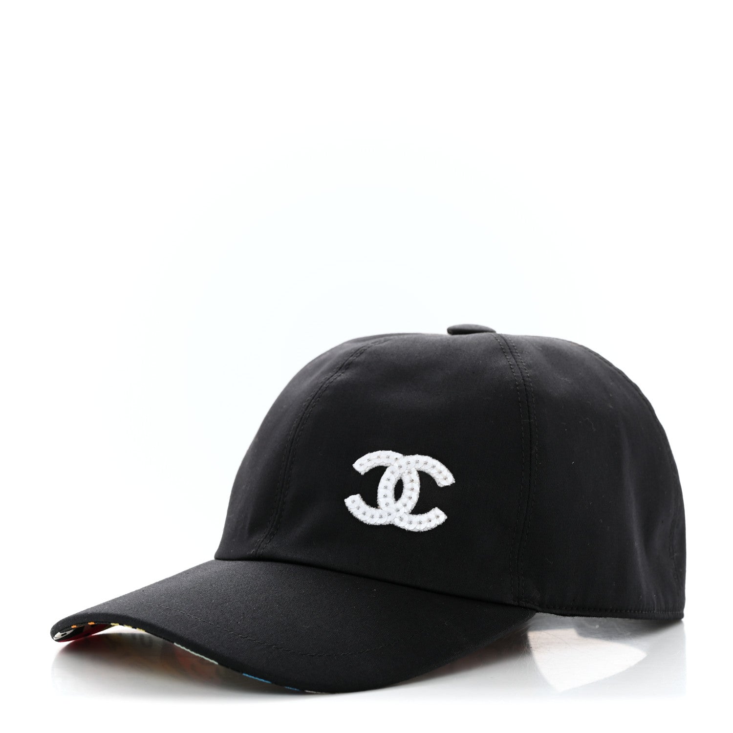 Chanel Cotton Sequin CC Cap Hat Black 1 of 10