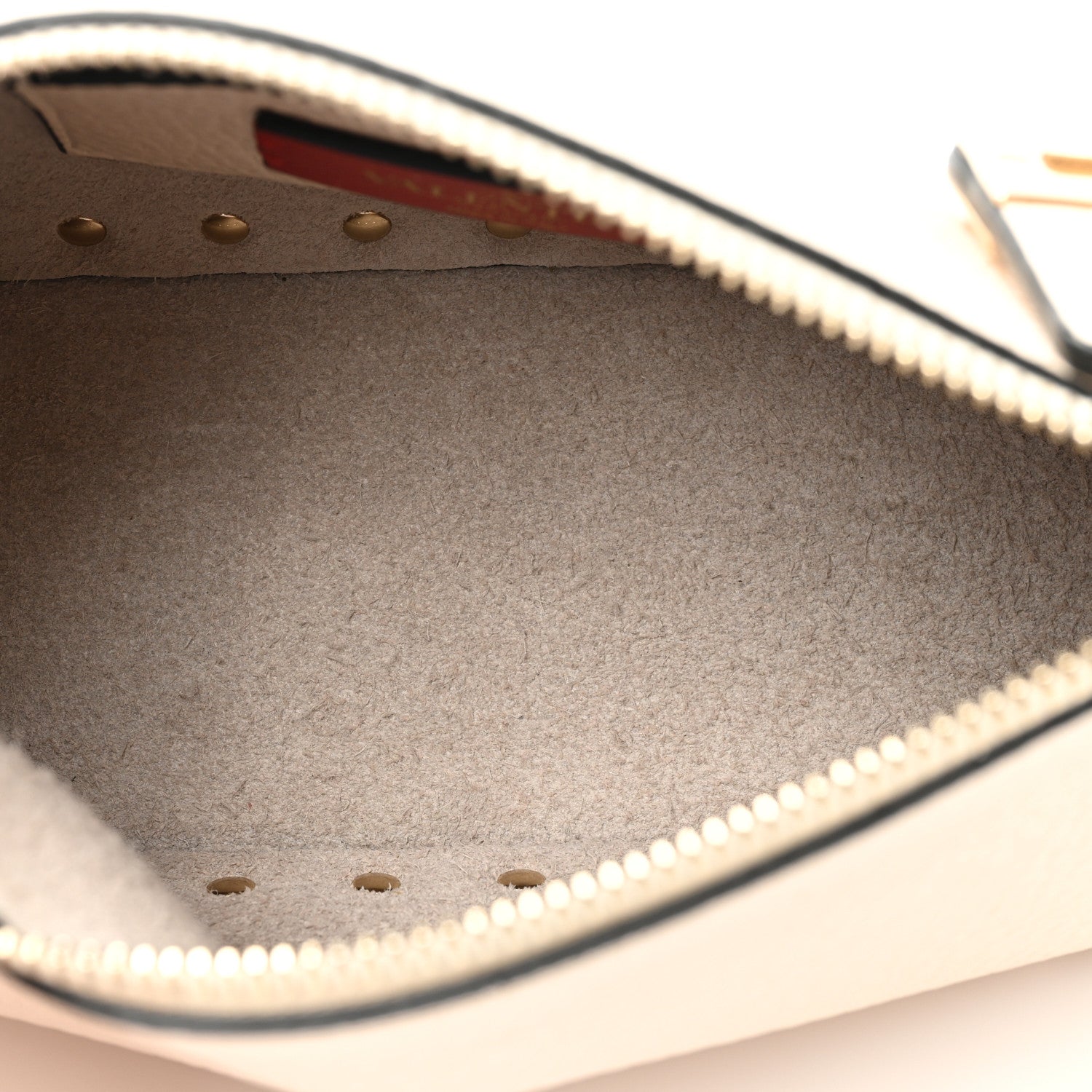 Valentino Garavani Pebbled Calfskin Small Rockstud Flip Lock Shoulder Bag Light Ivory 5 of 9