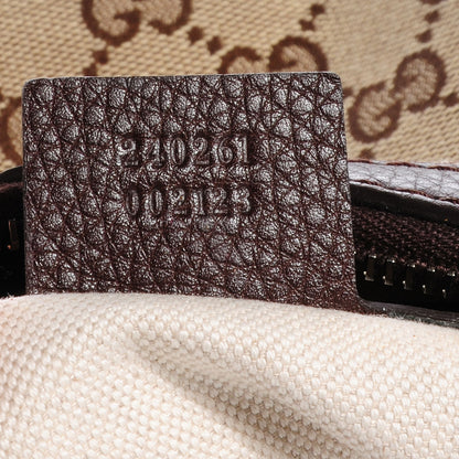 Gucci Monogram Medium Techno Horsebit Hobo Brown 7 of 7