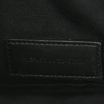 Saint Laurent Monogram Grain de Poudre 5 Fragments Zip Pouch Card Holder Black 7 of 11