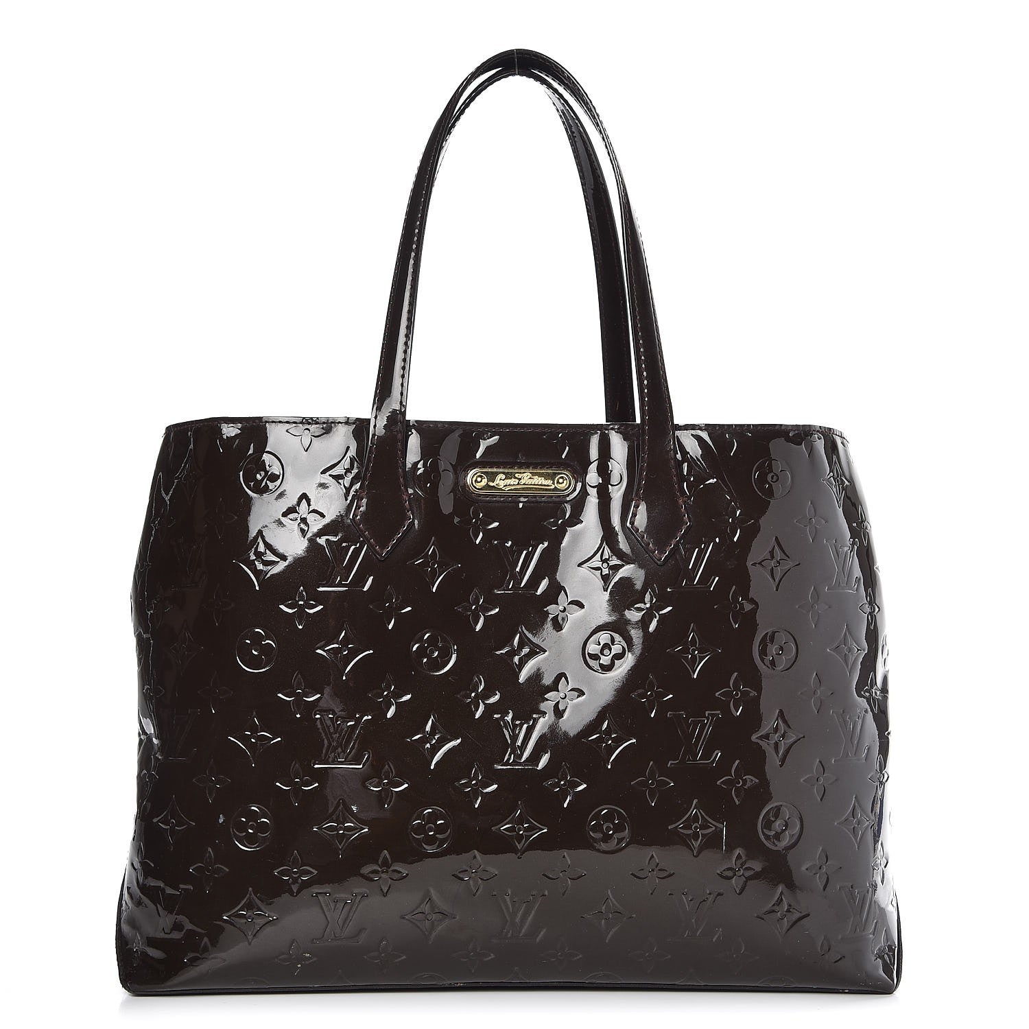 Louis Vuitton Vernis Wilshire MM Terre D'Ombre 1 of 7