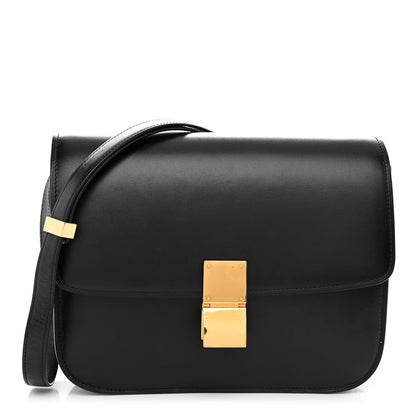 Celine Box Calfskin Medium Classic Box Flap Bag Black 1 of 12