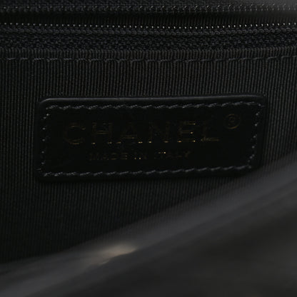Chanel Calfskin Stitched Shopping Tote Black 7 of 11