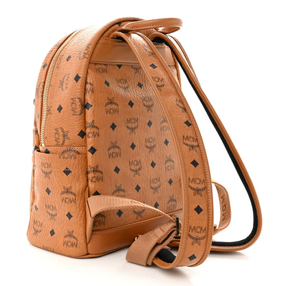 MCM Visetos Studded Small Stark M Backpack Cognac 3 of 10