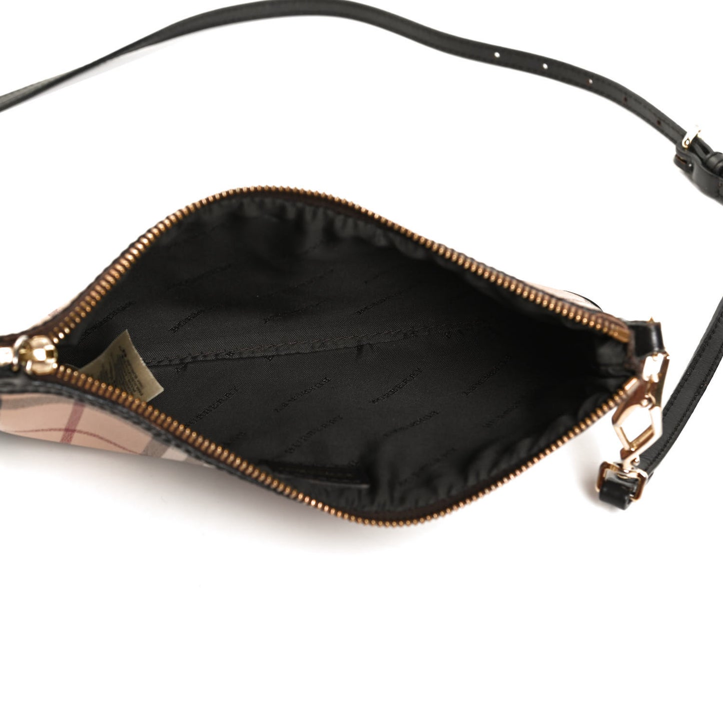 Haymarket Check Small Peyton Crossbody Clutch Bag Chocolate