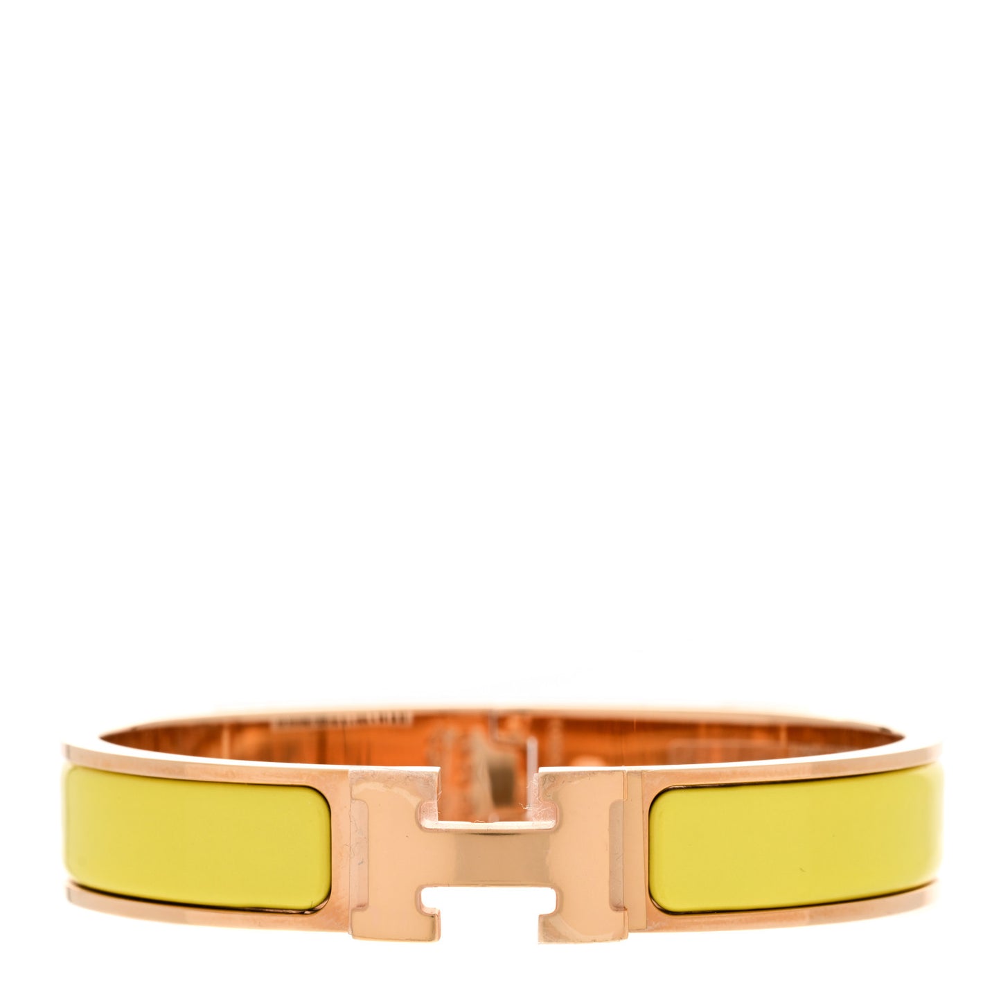 Enamel Narrow Clic Clac H Bracelet PM Jaune Tennis