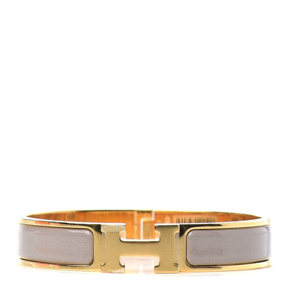 Hermes Enamel Narrow Clic Clac H Bracelet GM Marron Glace 1 of 4