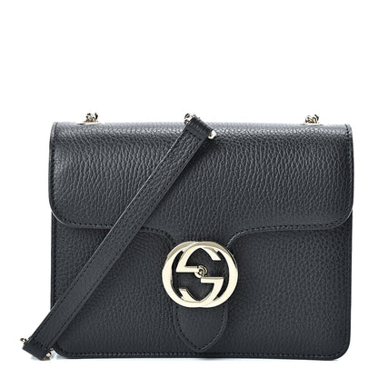 Gucci Dollar Calfskin Small Interlocking G Shoulder Bag Black 1 of 10