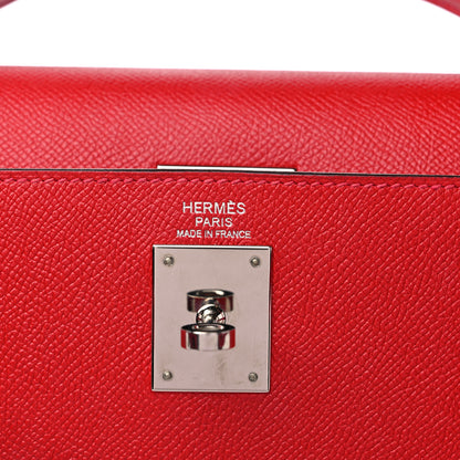 Hermes Epsom Kelly Sellier 32 Rouge Casaque 6 of 15