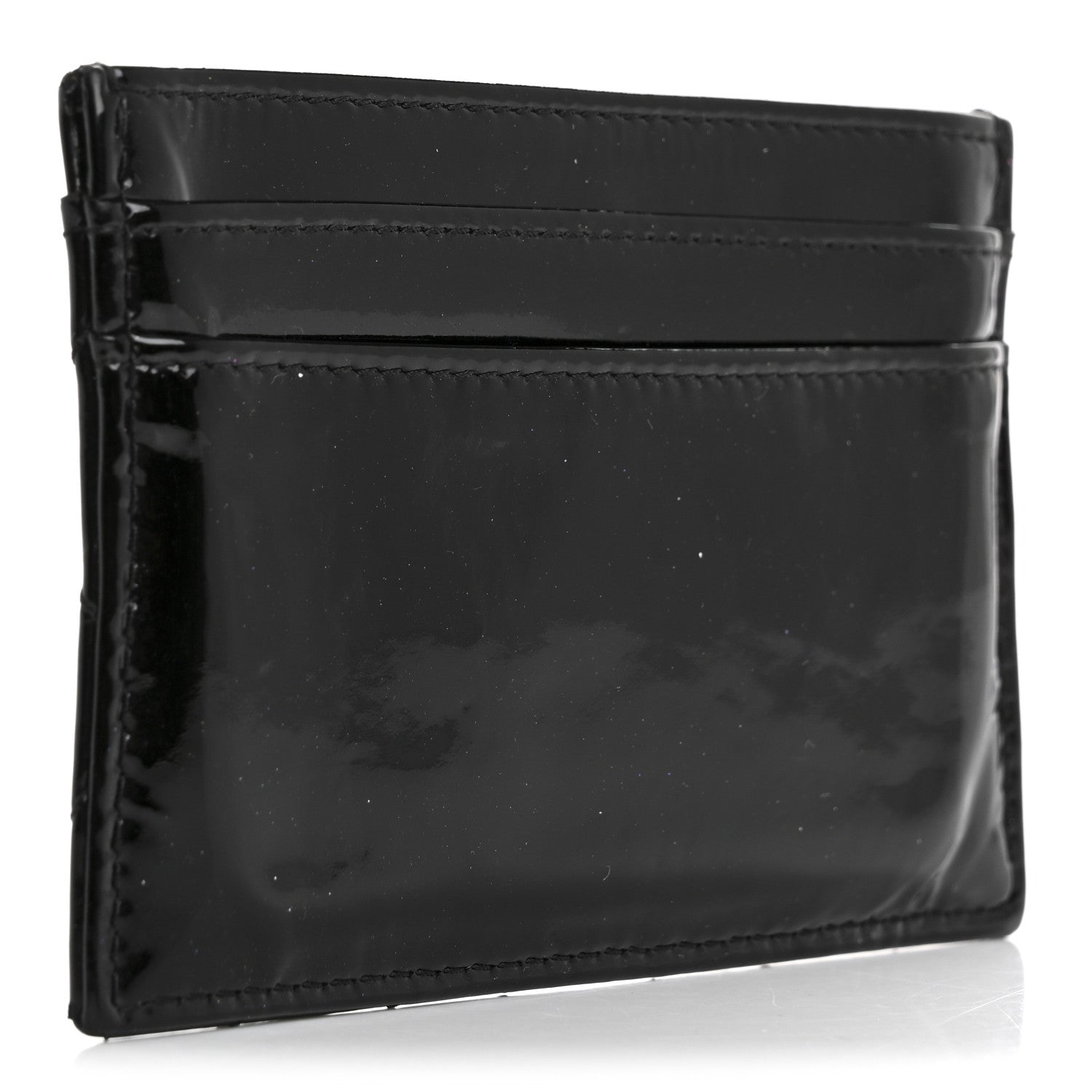 Chanel Patent Quilted Brilliant Card Holder Black 3 of 11