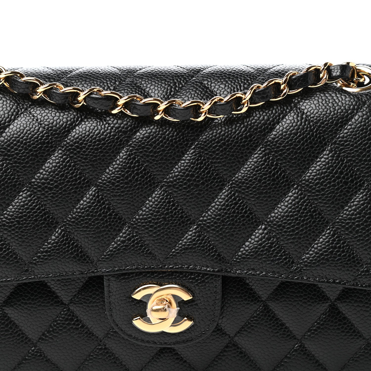 Chanel Caviar Quilted Medium Double Flap Black 10 of 12