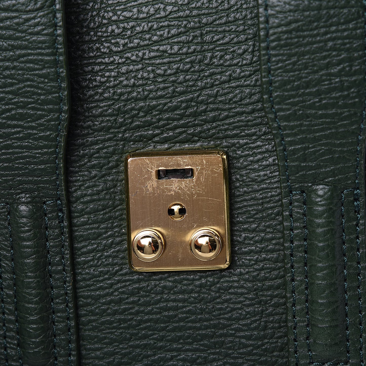 3.1 Textured Calfskin Mini Pashli Satchel Jade