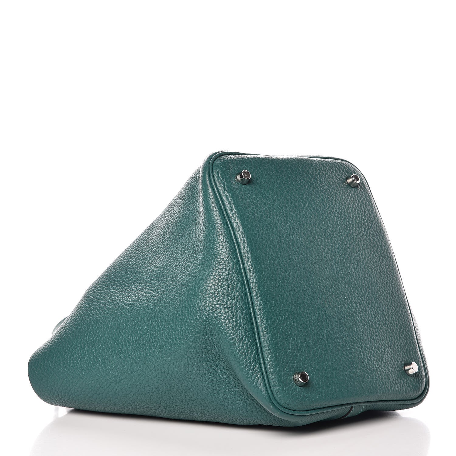 Hermes Taurillon Clemence Picotin Lock 22 MM Malachite 3 of 8