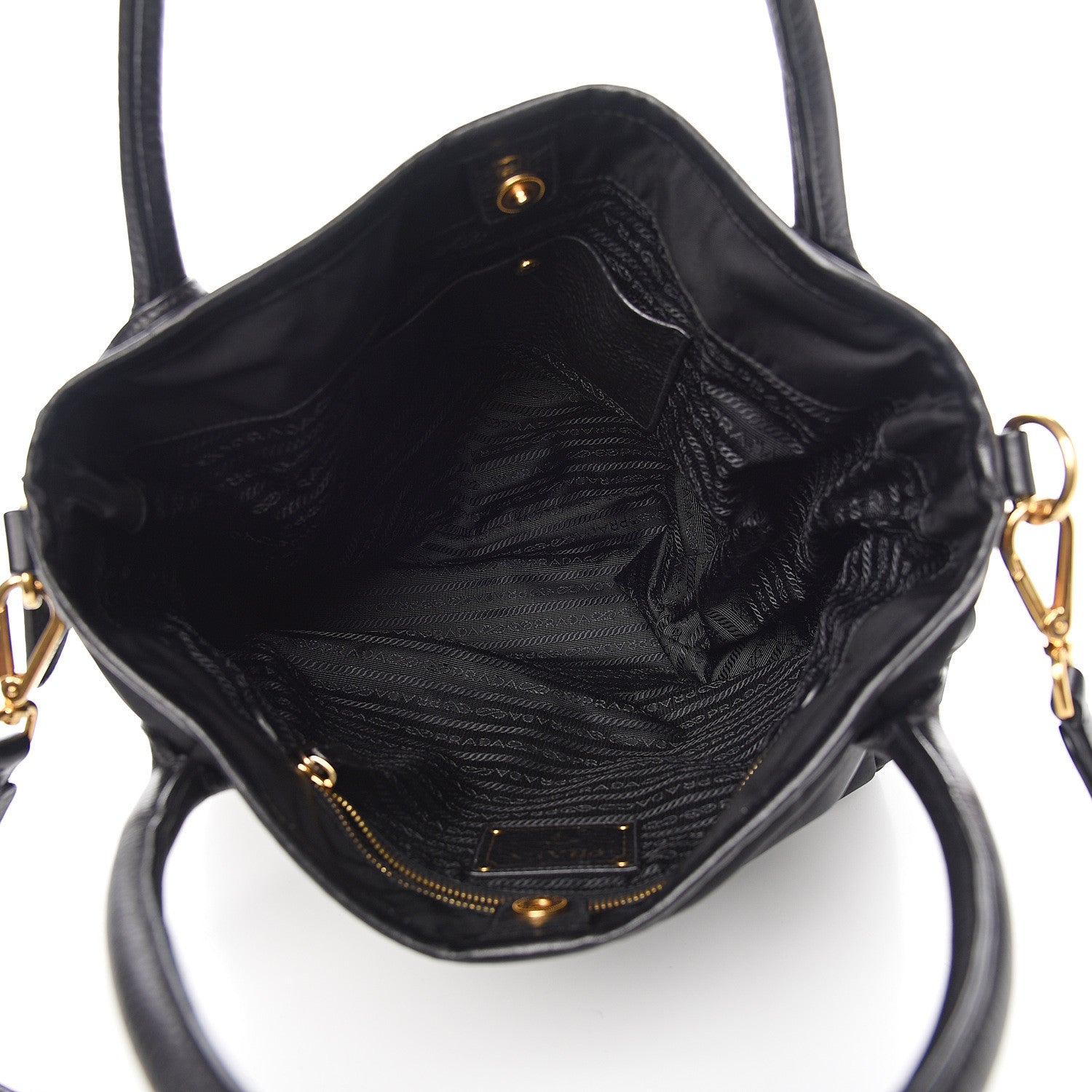 Prada Tessuto Nylon Cervo Shoulder Bag Black 4 of 8