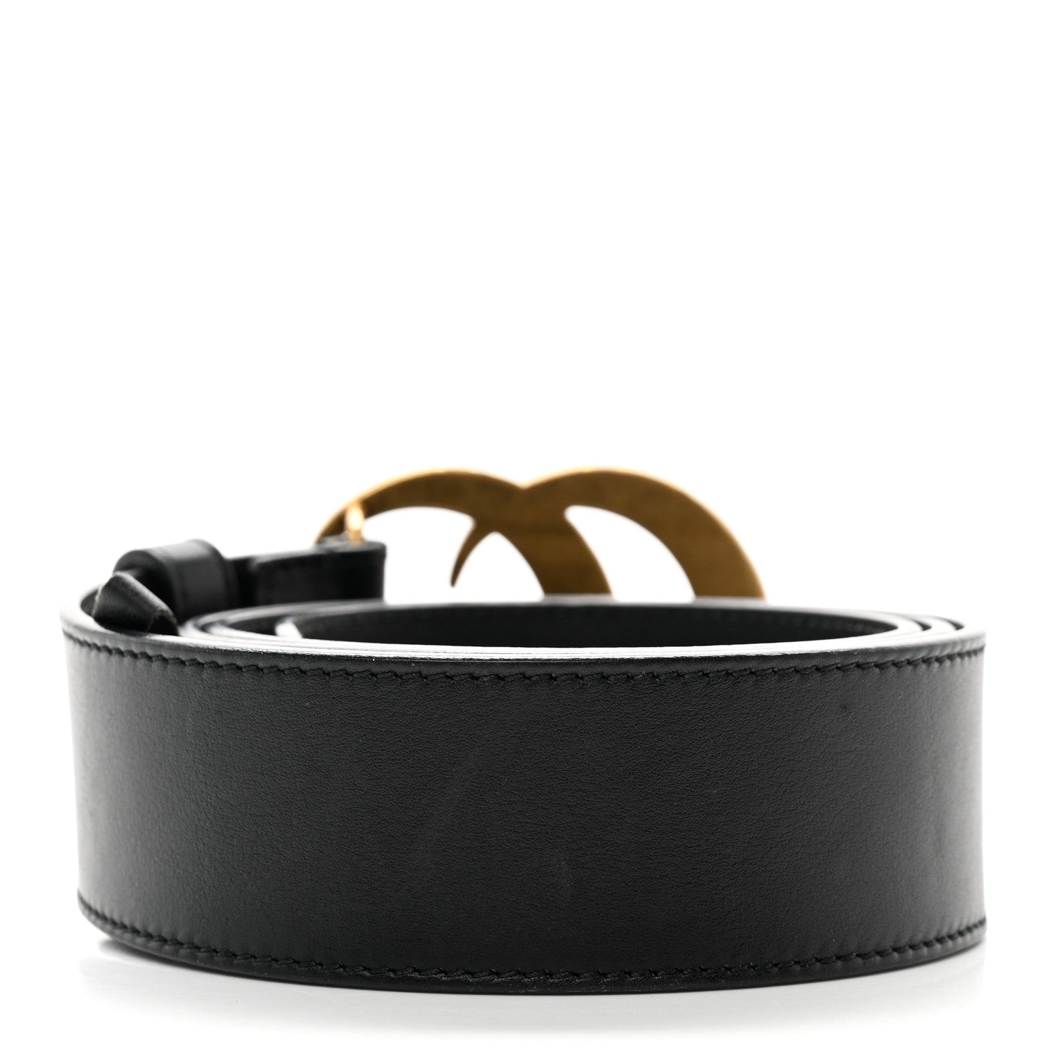 Gucci Moon Calfskin Pearl Double G 40mm Belt 85 34 Black Cream 2 of 5