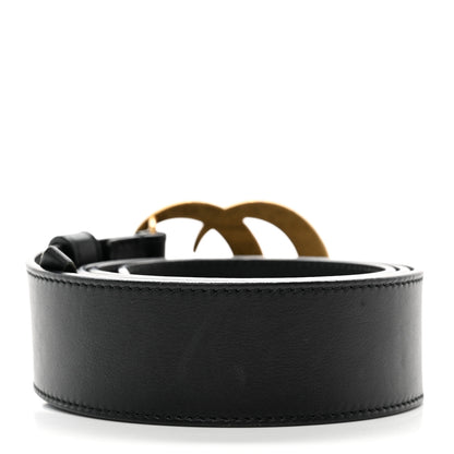 Gucci Moon Calfskin Pearl Double G 40mm Belt 85 34 Black Cream 2 of 5