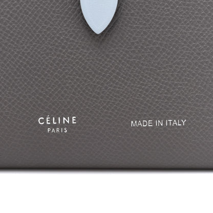 Celine Grained Calfskin Medium Multifunction Strap Wallet Grey Blue 8 of 8