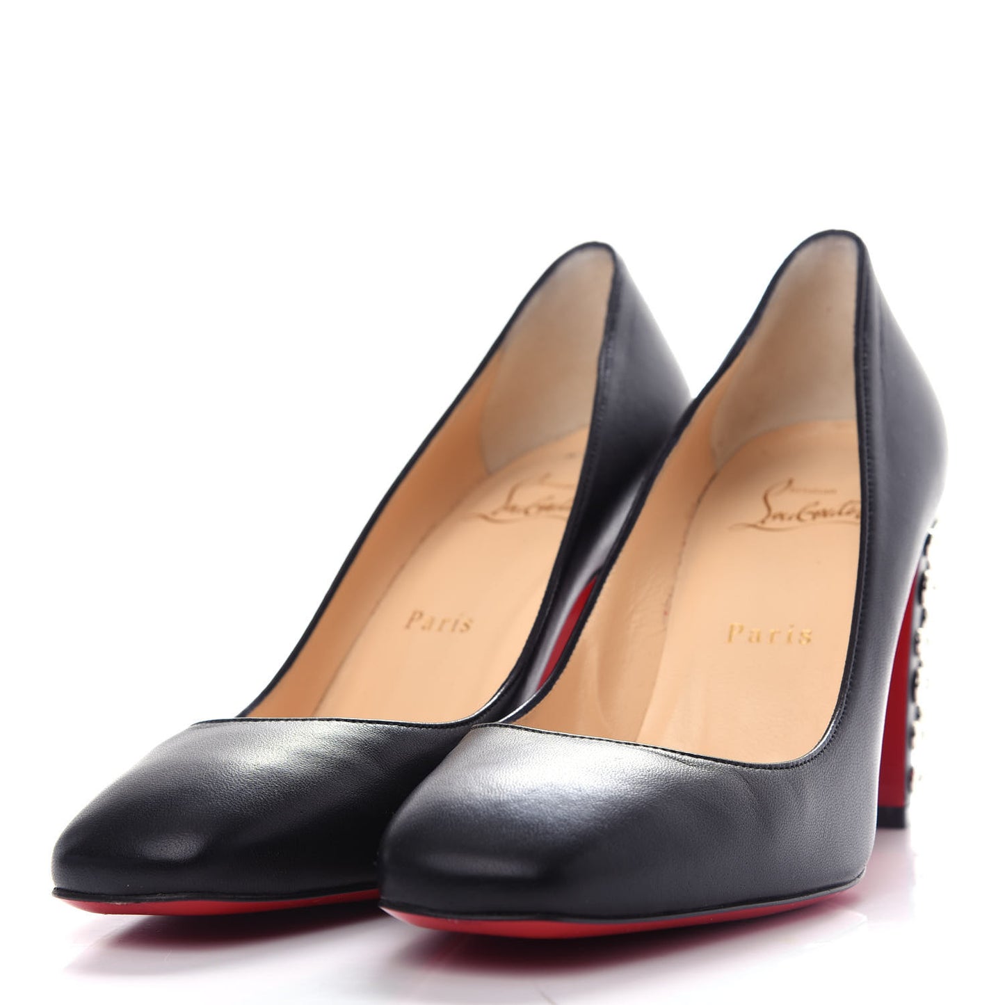 Nappa Donna Stud Spikes 85 Pumps 37.5 Black