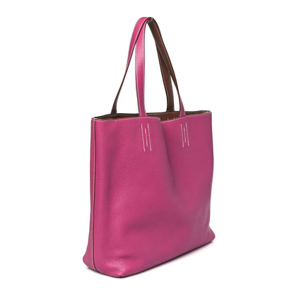Hermes Taurillon Clemence Double Sens 36 Reversible Tote Marron Tosca 4 of 15