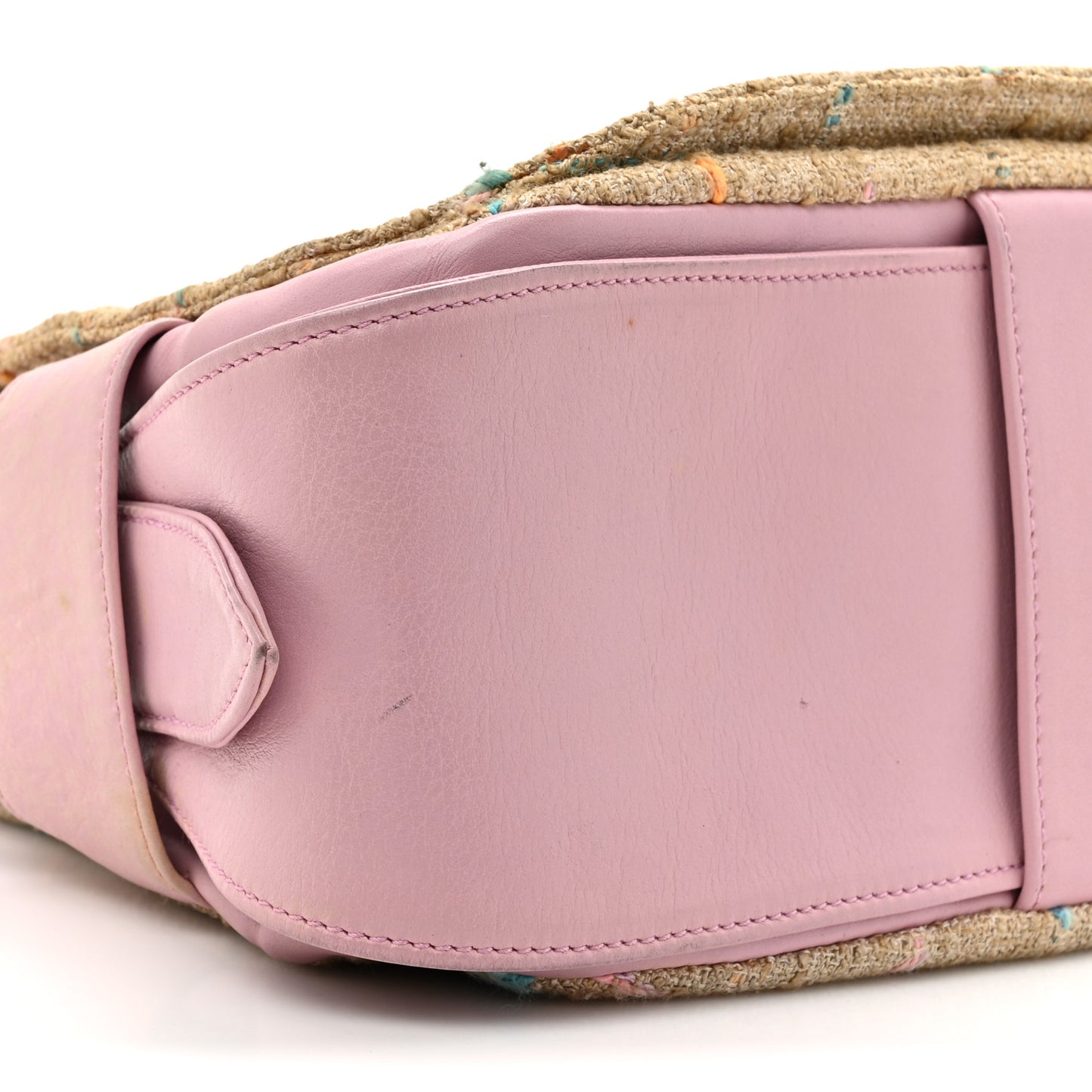 Tweed Mademoiselle Turn Lock Crossbody Bag Beige