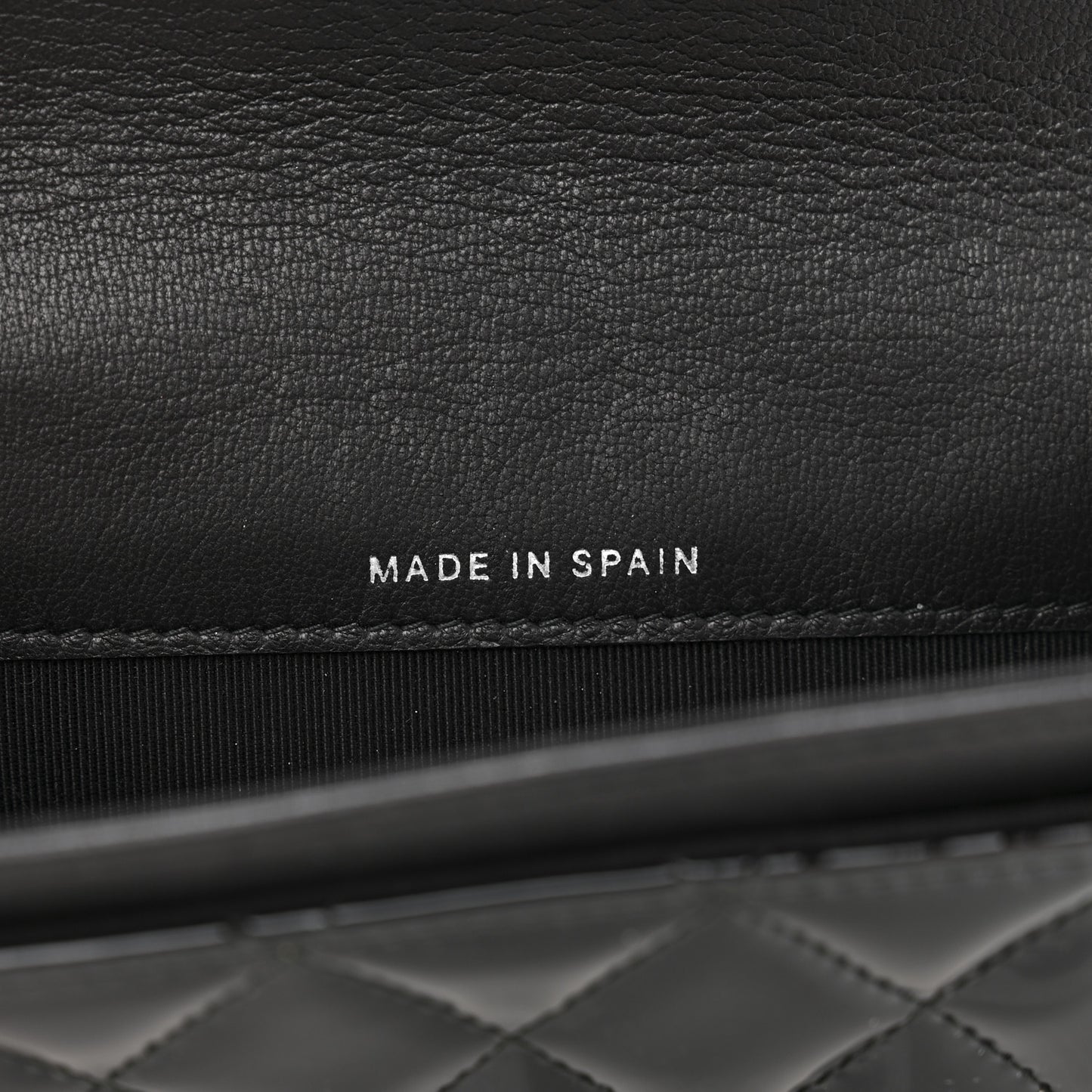 Patent Quilted Flap Card Holder Black