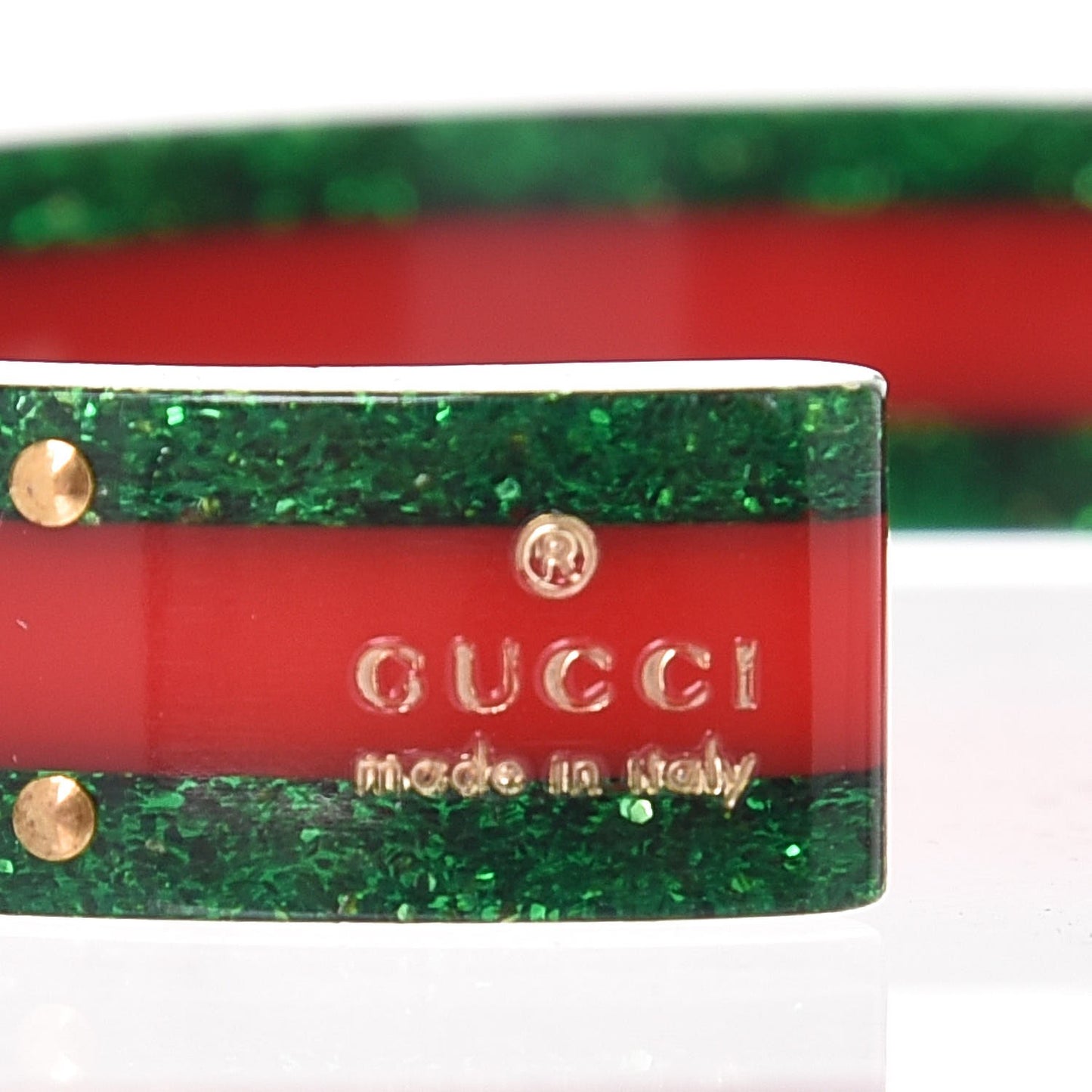 Crystal Web Cuff Green Red