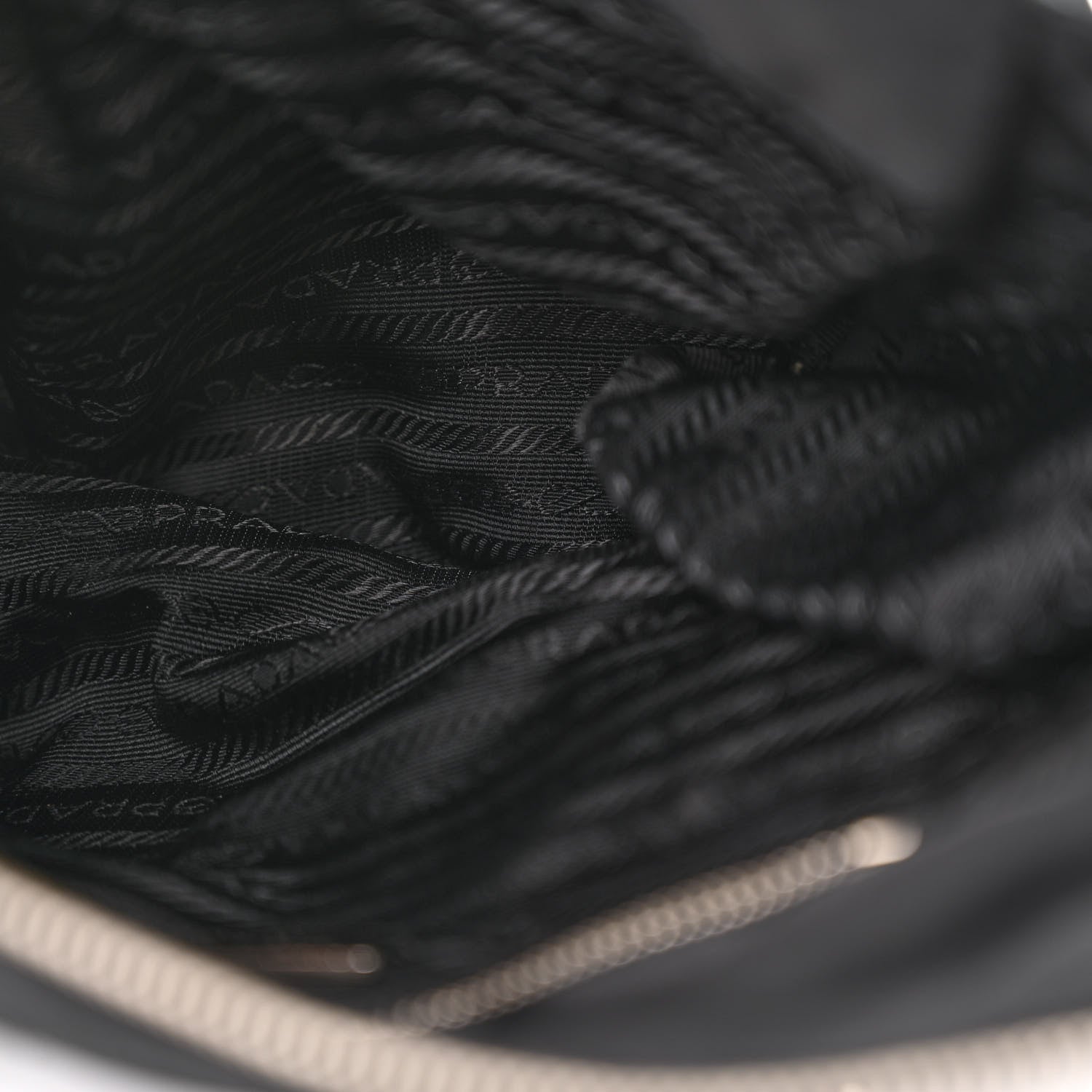 Prada Nylon Tessuto Quilted Chain Shoulder Bag Black 5 of 15