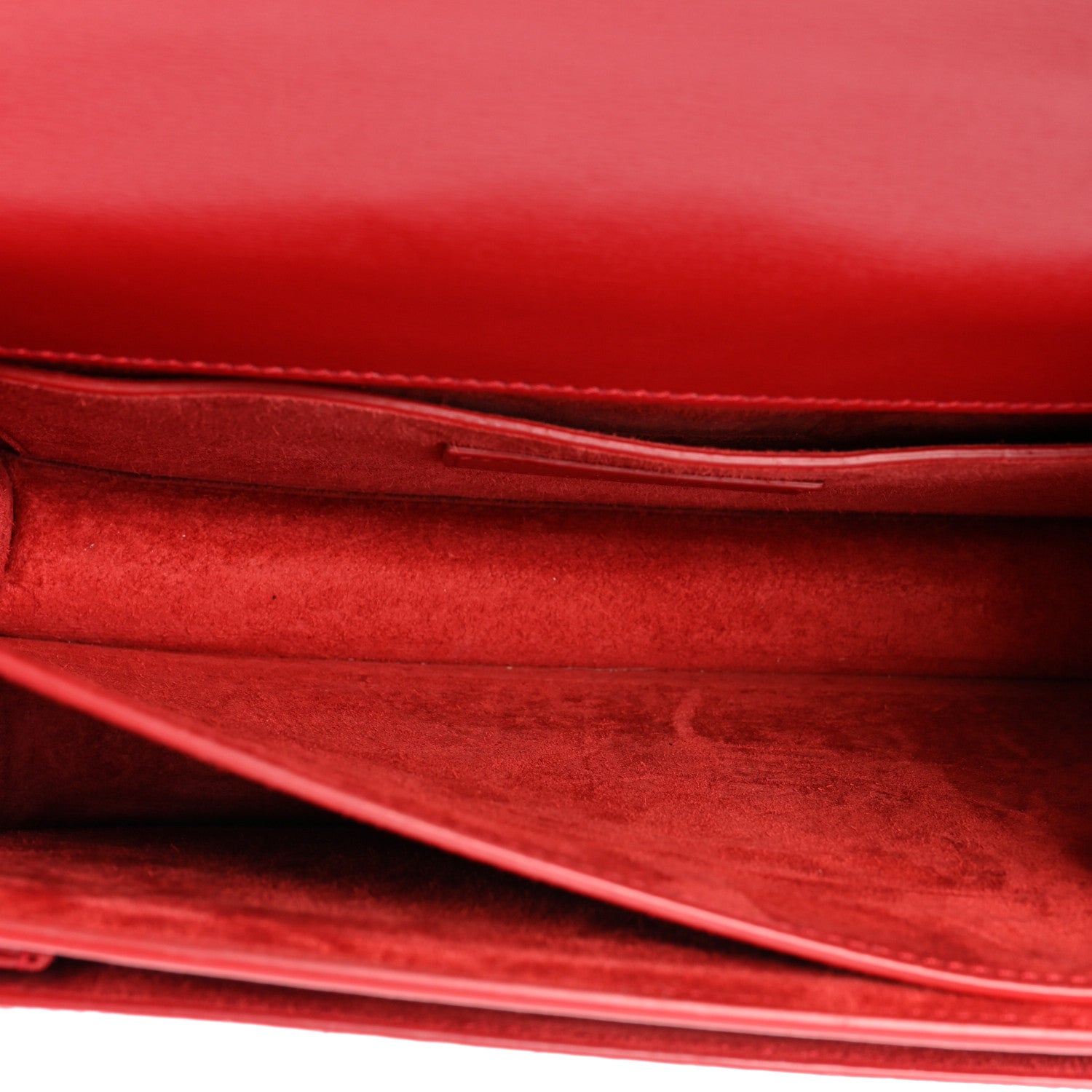 Saint Laurent Calfskin Medium Monogram Sunset Rouge Eros 6 of 13