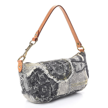 Louis Vuitton Denim Patchwork Pouchy Grey 3 of 9