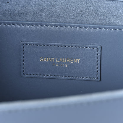 Saint Laurent Smooth Calfskin Classic Monogram Cassandre Clutch Blue Glacier 6 of 9