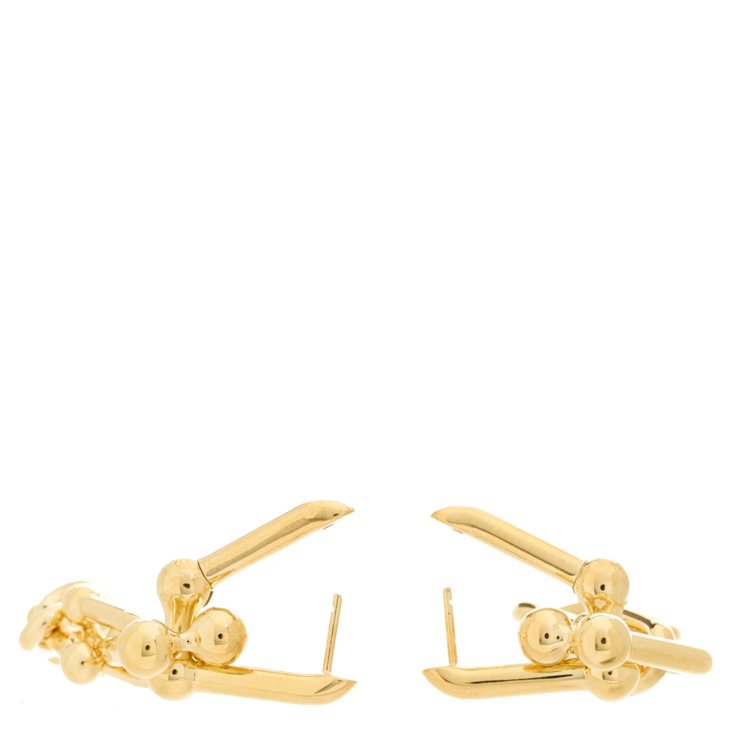 Tiffany 18K Yellow Gold HardWear Graduated Link Earrings 3 of 5
