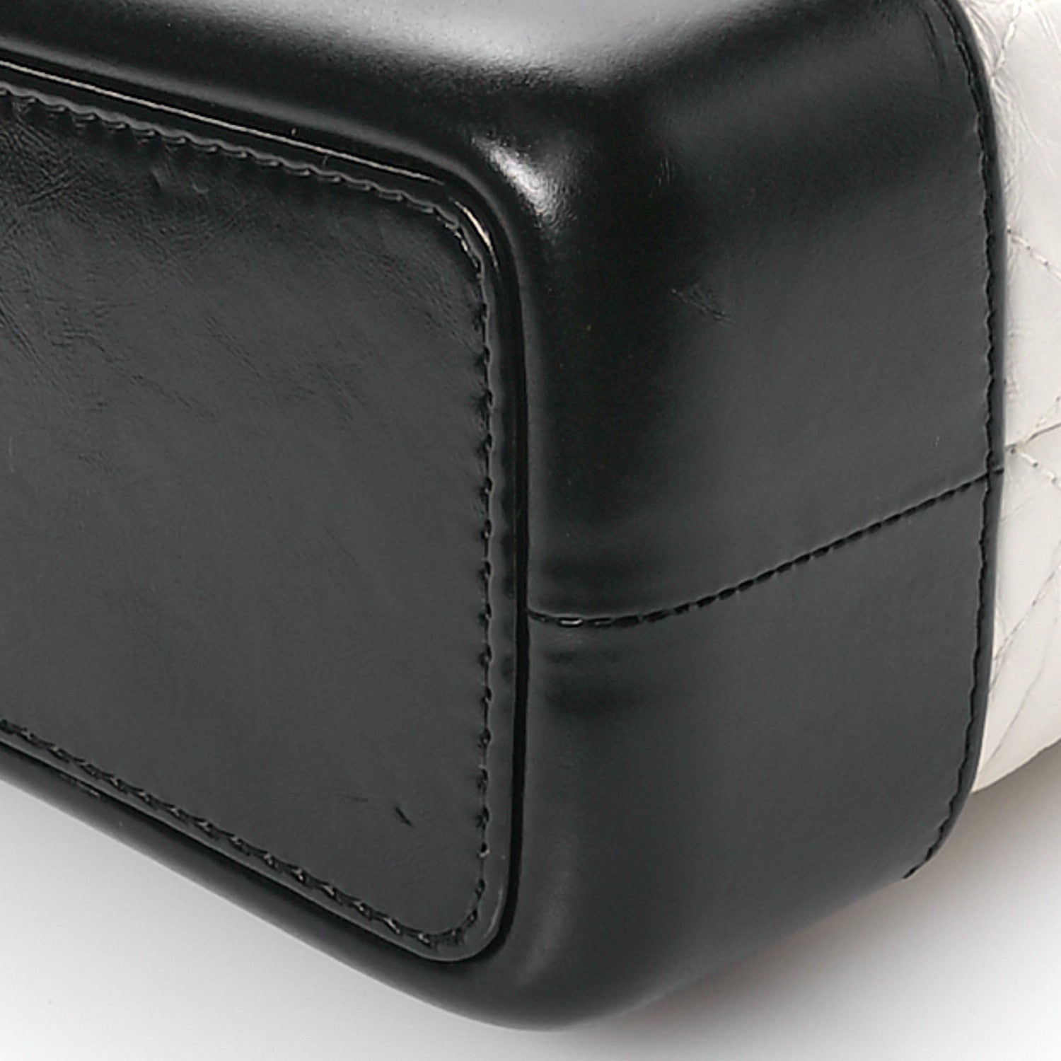 Chanel Aged Calfskin Quilted Small Gabrielle Backpack Black White 10 of 11