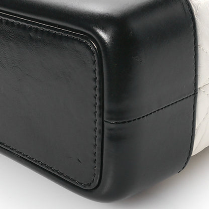Chanel Aged Calfskin Quilted Small Gabrielle Backpack Black White 10 of 11