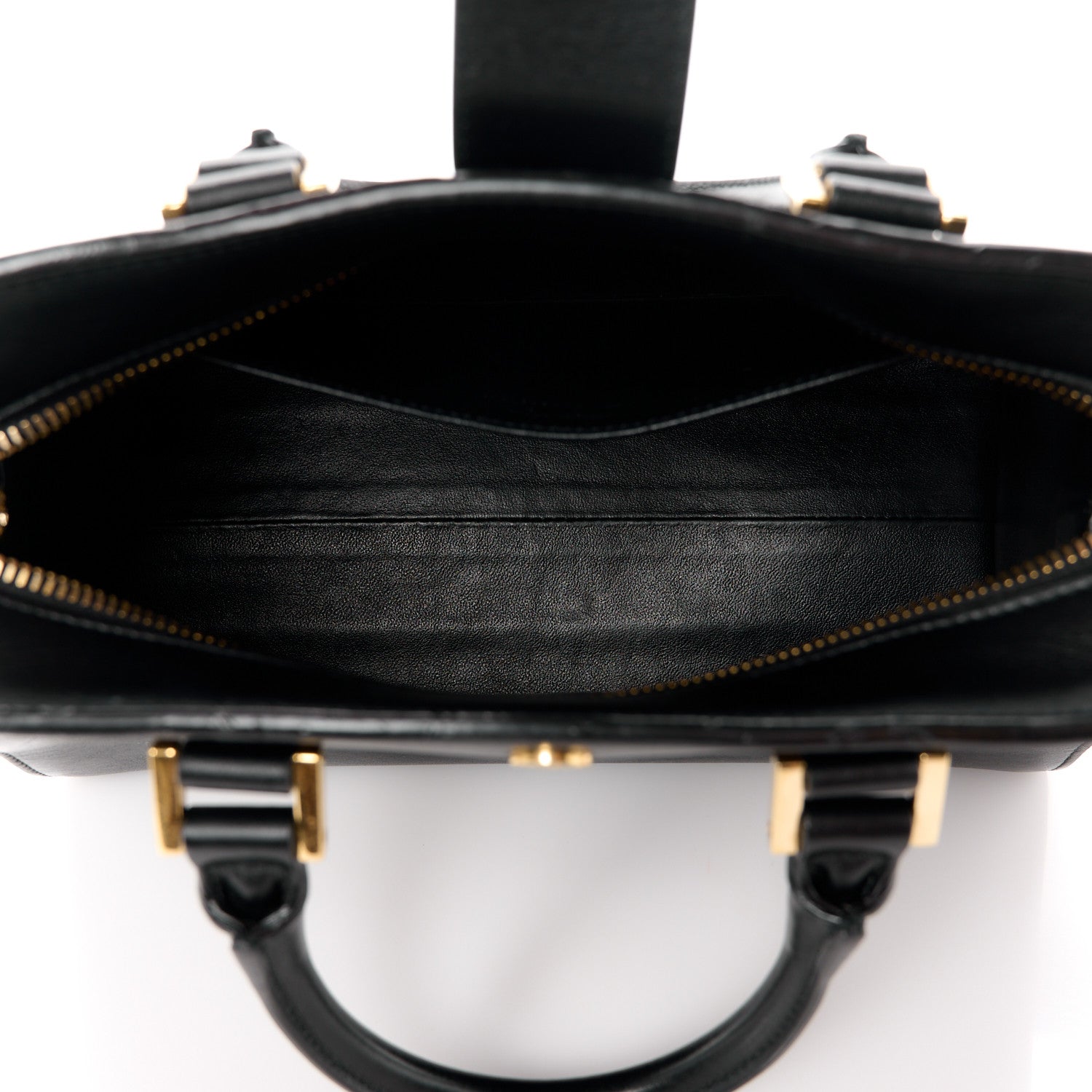 Saint Laurent Calfskin Monogram Baby Cabas Black 5 of 13