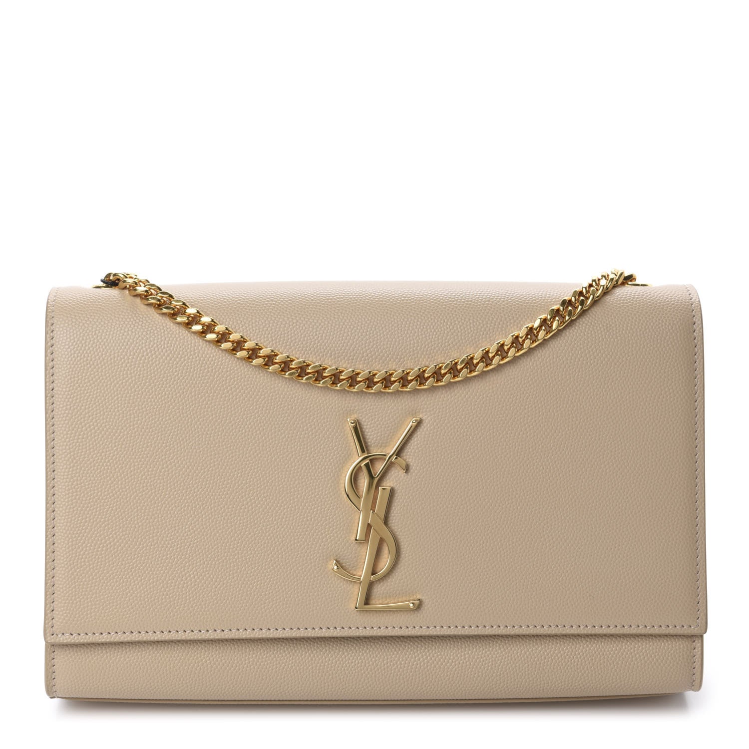 Saint Laurent Grain De Poudre Medium Monogram Kate Satchel Nude Powder 1 of 11