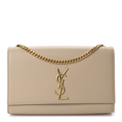Saint Laurent Grain De Poudre Medium Monogram Kate Satchel Nude Powder 1 of 11
