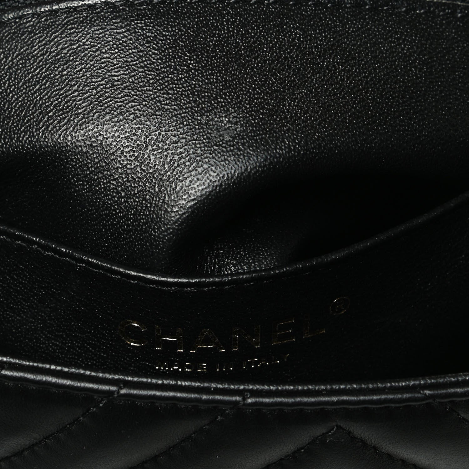 Chanel Lambskin Reverse Chevron Quilted Round Top Handle Flap Black 13 of 14