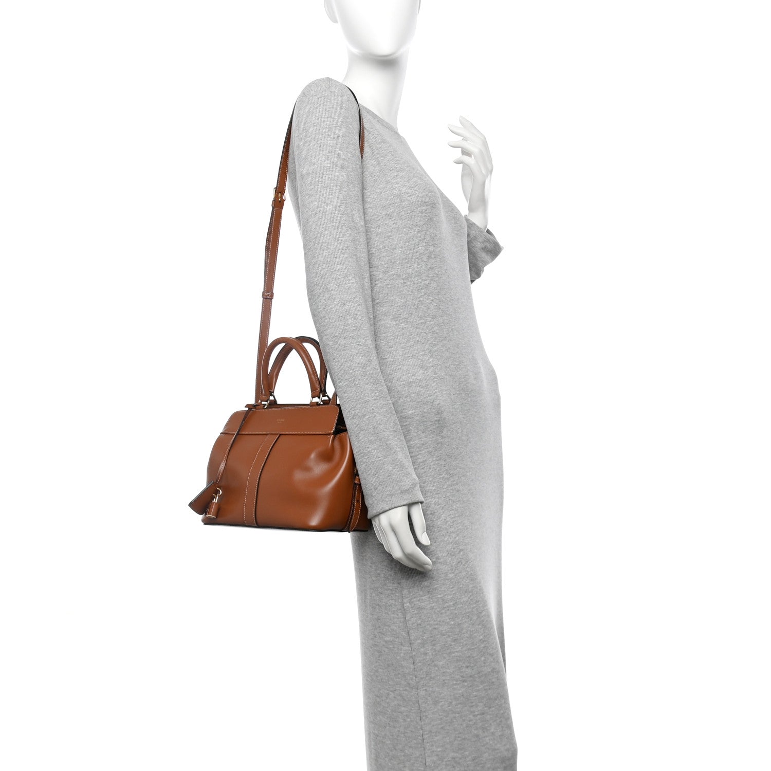 Celine Calfskin Small Cabas De France Tan 2 of 9