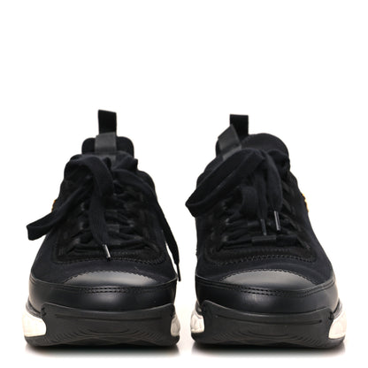 Chanel Velvet Calfskin Mixed Fibers CC Sneakers 40 Black 3 of 9