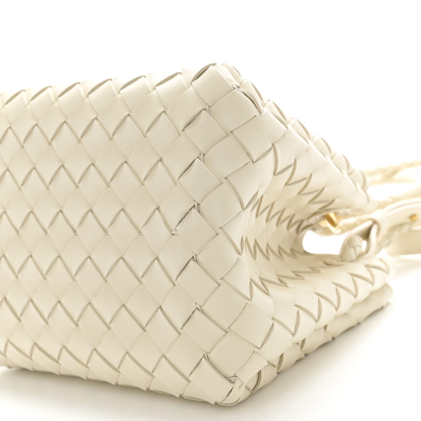 Nappa Intrecciato Small Parachute Shoulder Bag Sea Salt