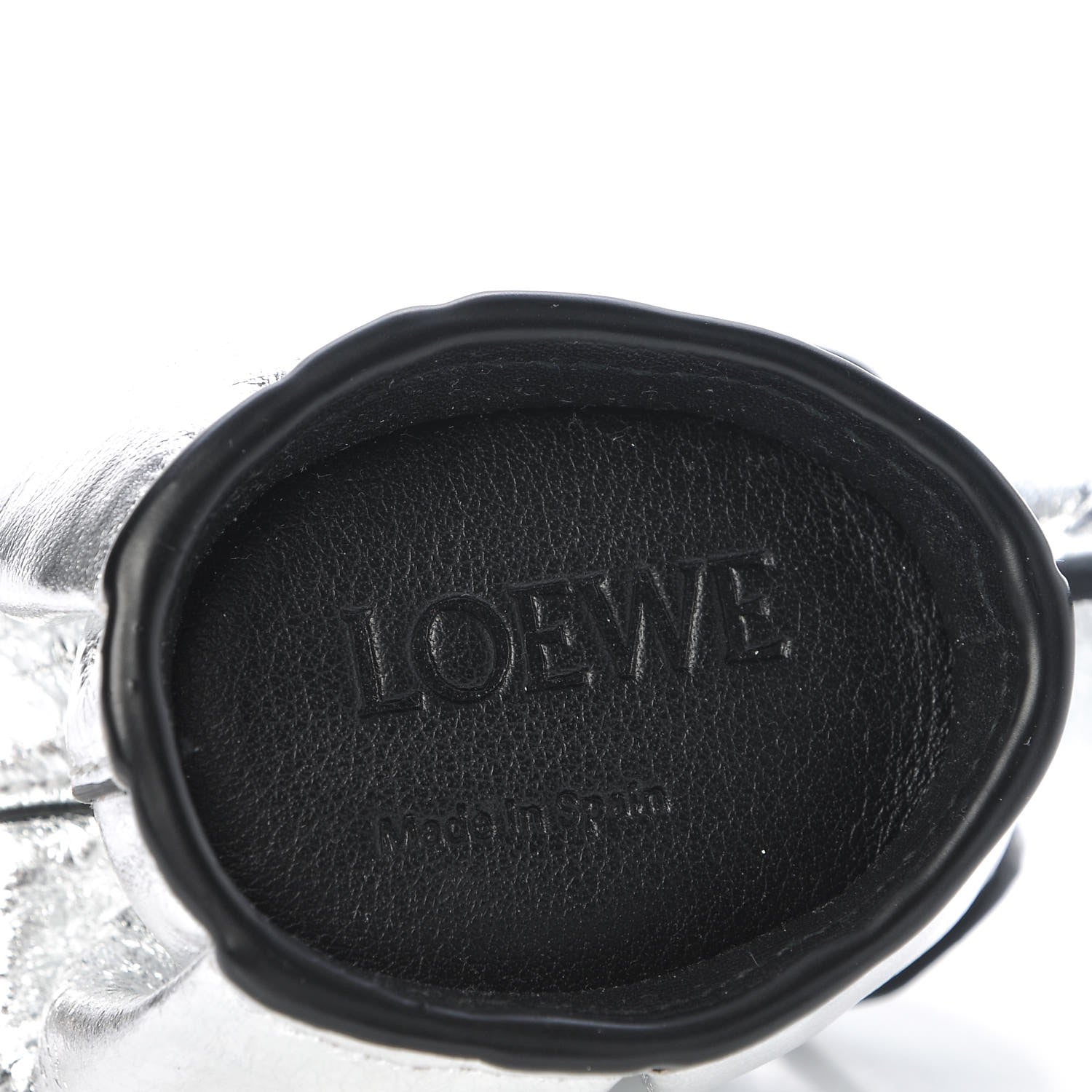 Loewe Metallic Calfskin Mini Elephant Coin Purse Silver 6 of 6