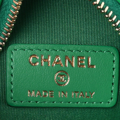 Chanel Goatskin Quilted Chanel 19 Round Clutch With Chain Green 6 of 10
