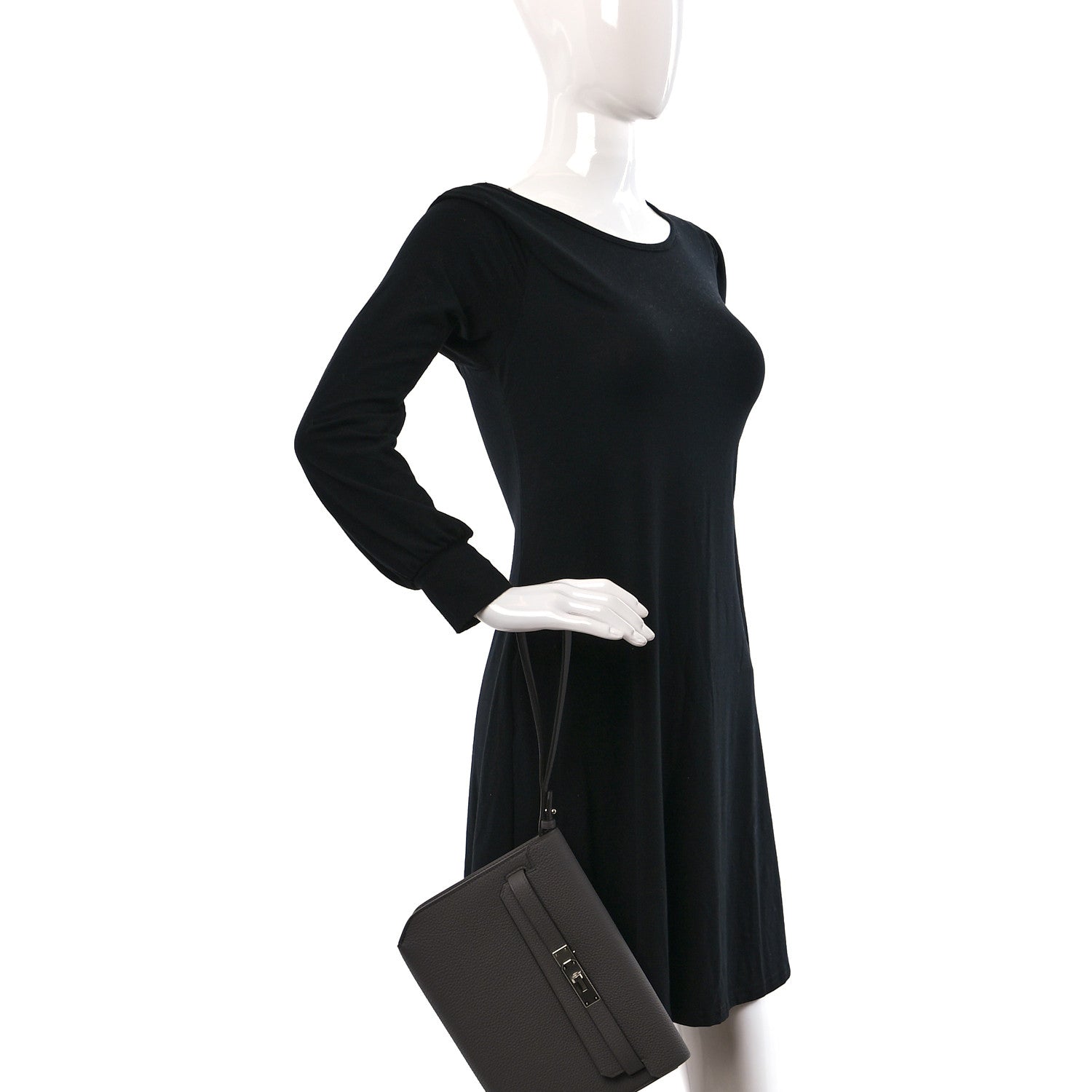 Hermes Togo Kelly Depeches 25 Pouch Etain 2 of 11