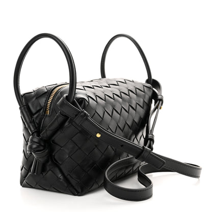 Bottega Veneta Calfskin Intrecciato Small Loop Top Handle Black 4 of 13