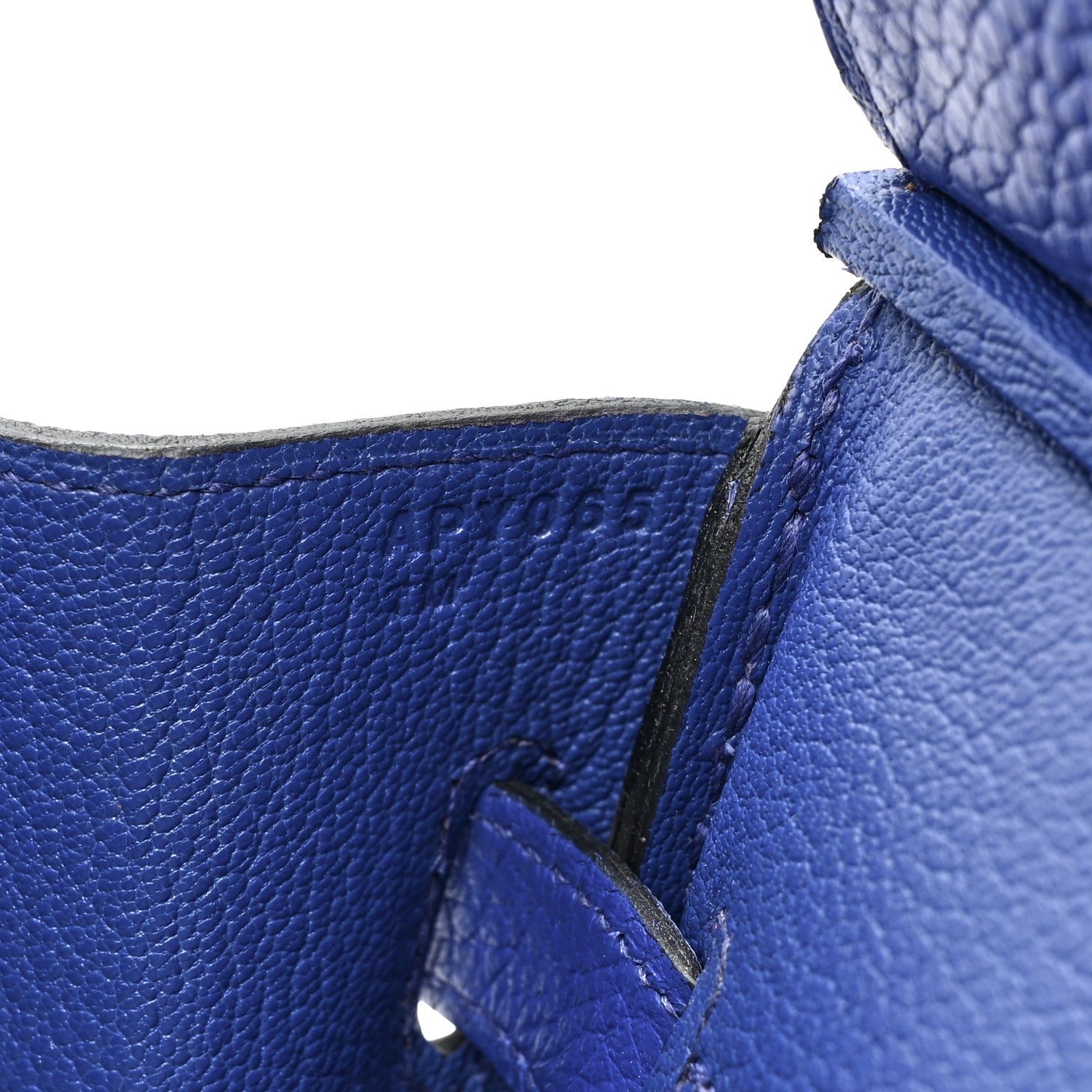 Hermes Taurillon Clemence Birkin 30 Bleu Electrique 7 of 13