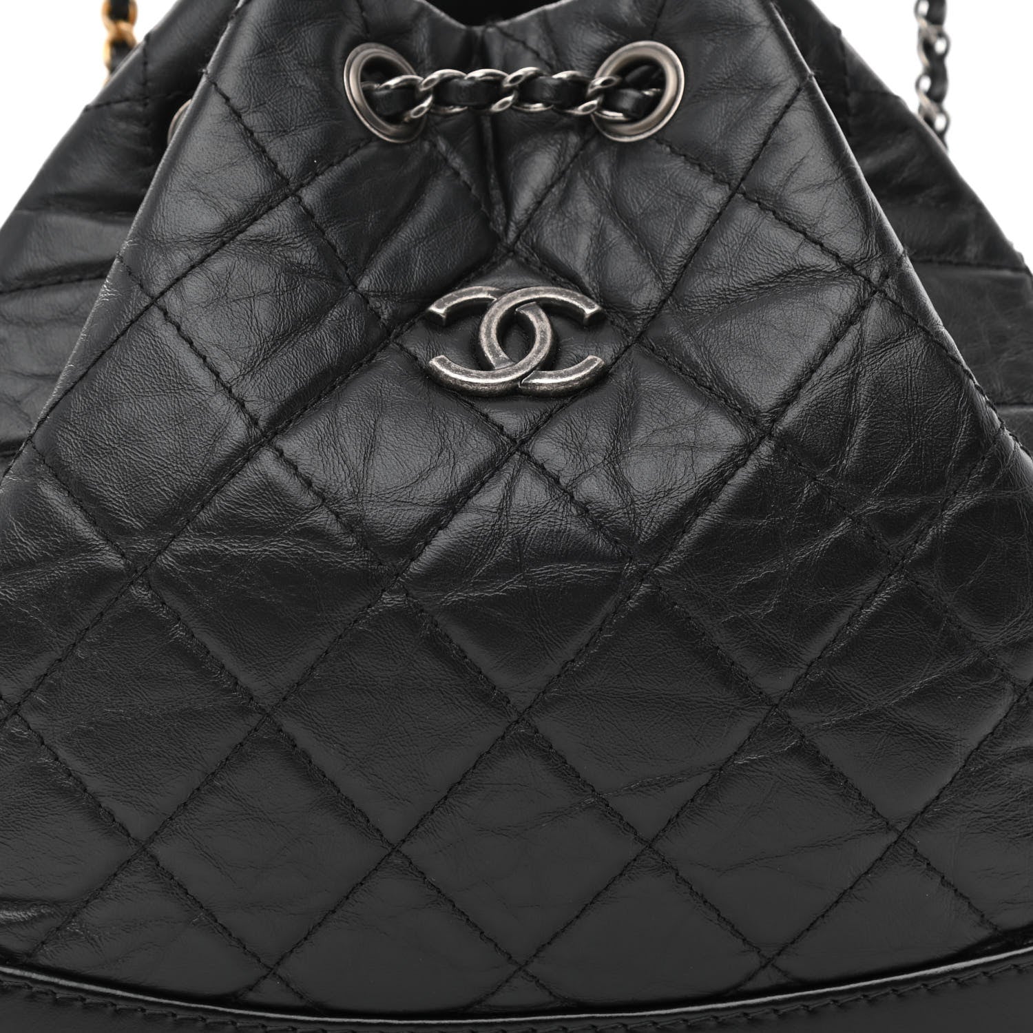 Chanel Aged Calfskin Quilted Small Gabrielle Backpack Black 8 of 12