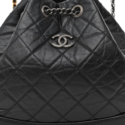 Chanel Aged Calfskin Quilted Small Gabrielle Backpack Black 8 of 12
