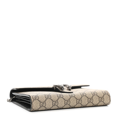 Gucci GG Supreme Monogram Mini Dionysus Chain Wallet Beige Black 4 of 8