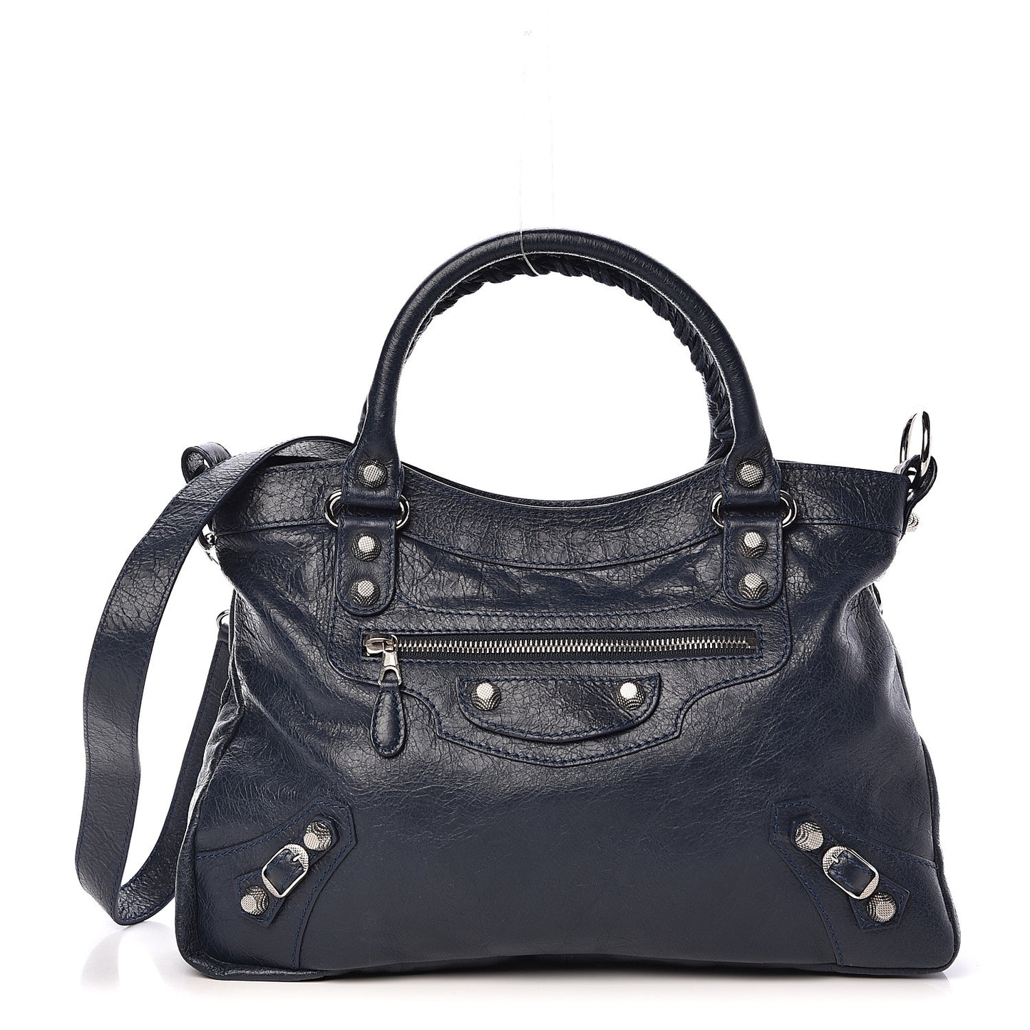 Agneau Giant 12 Silver Hardware Town Bleu Obscur